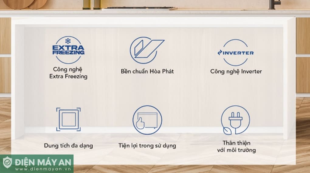 Tủ đông trưng bày Hòa Phát Inverter 451 lít HSF-AD8451.C1